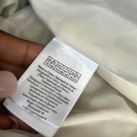 Remain Birger Christensen Lona Boxy Crop Knit Tweed Jacket Aegean Blue Comb nwot - Picture 14 of 15